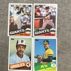 Vintage Topps Baseball Cards 4 Collector Cards